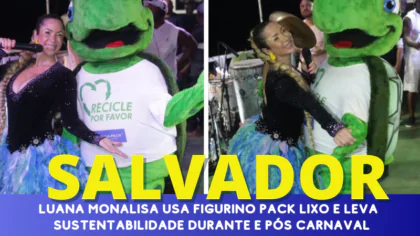 Luana Monalisa usa figurino com Pack Lixo e sugere a sustentabilidade durante e pós carnaval.